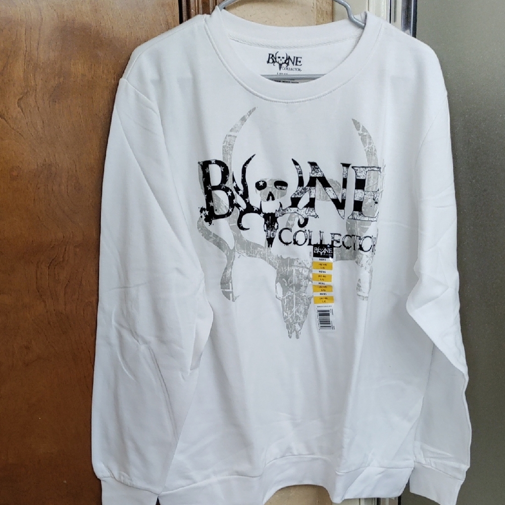💀 Bone Collector White Graphic Design Sweatshirt